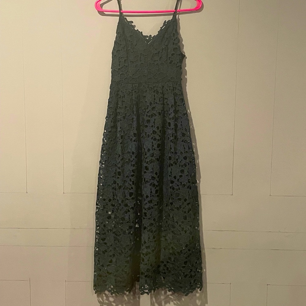 Lace A-Line Midi Dress